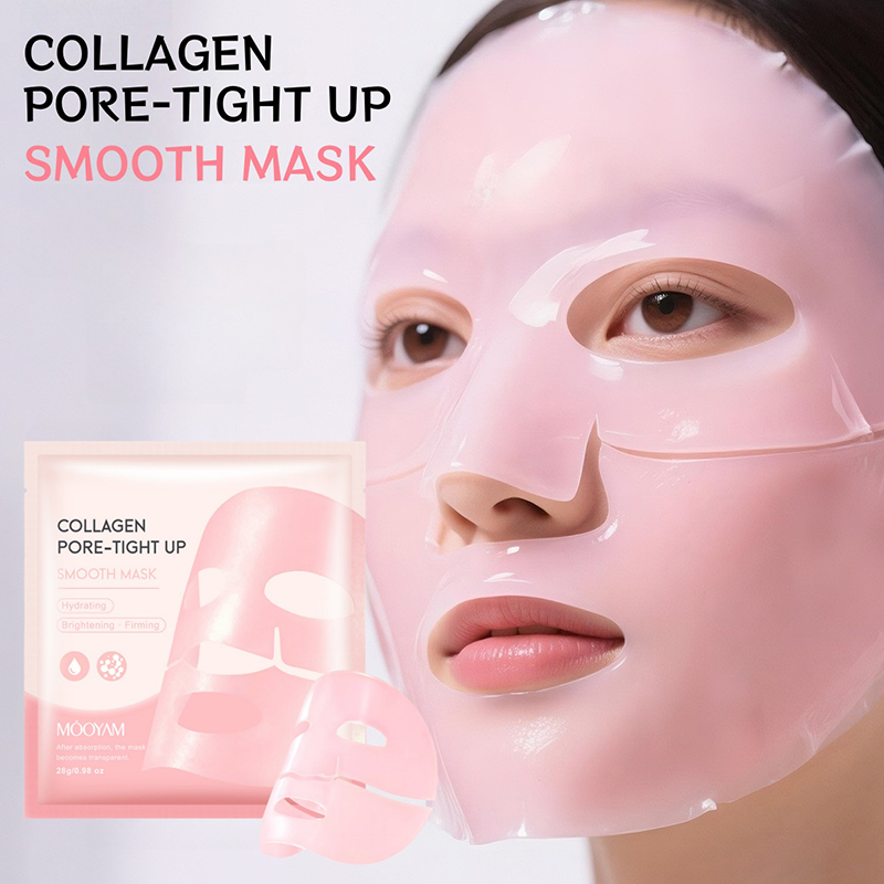Sheet Mask Collagen - Pink Collagen Mask Deep Cleansing Pore