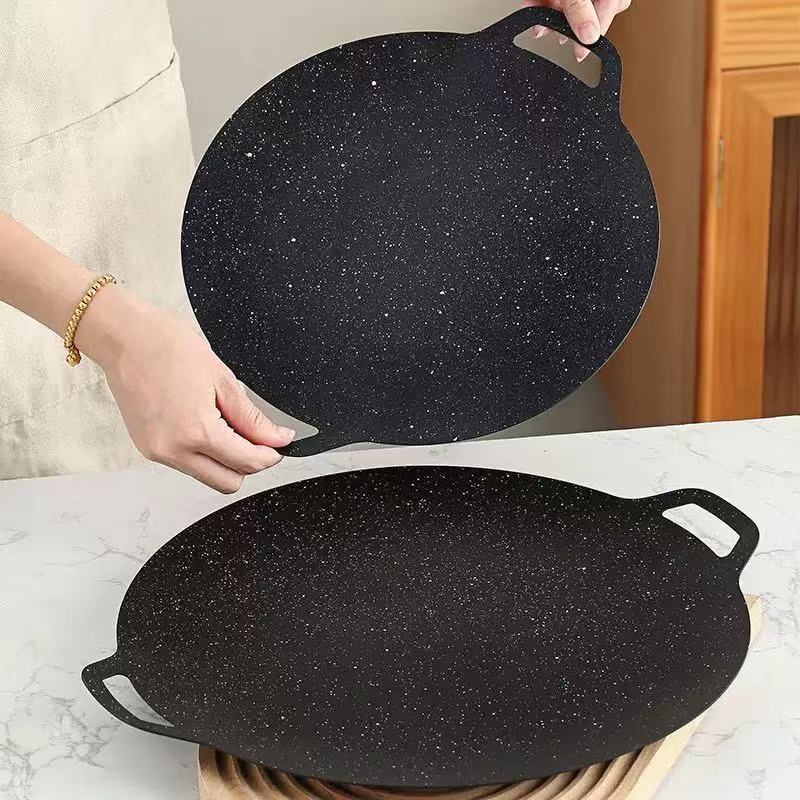 Korean Bbq Grill - Thin Korean Grill Pan,Round BBQ Griddle