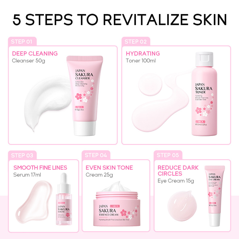 LAIKOU Sakura 5pcs Skin Care K - Korean Skincare Routine recension och pris
