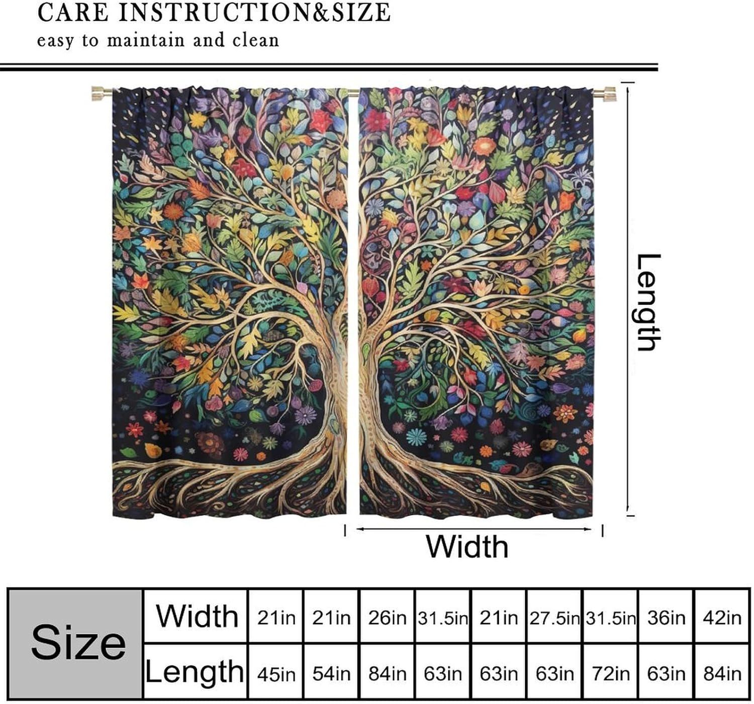 Tree of Life Curtains, Fantasy - Modern Korean Lifestyle recension och pris