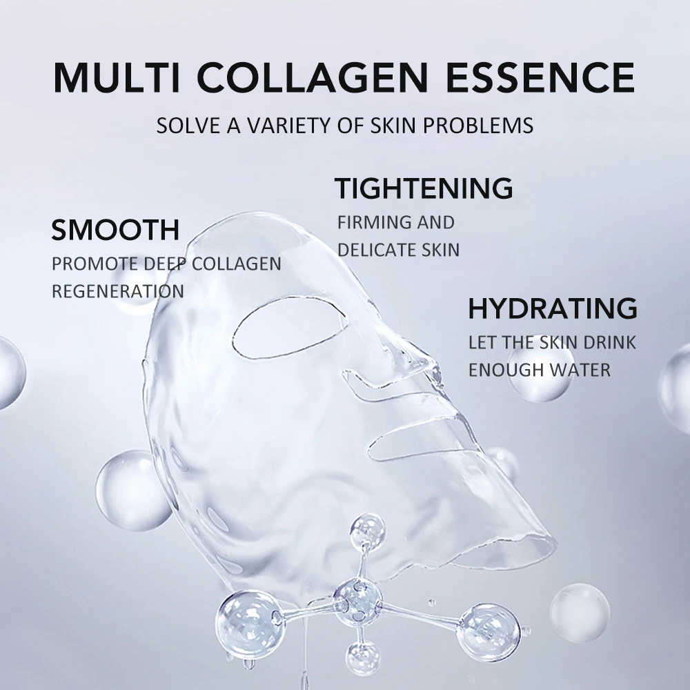 5PCS Collagen Face Masks Deep  - Sheet Mask Collagen recension och pris