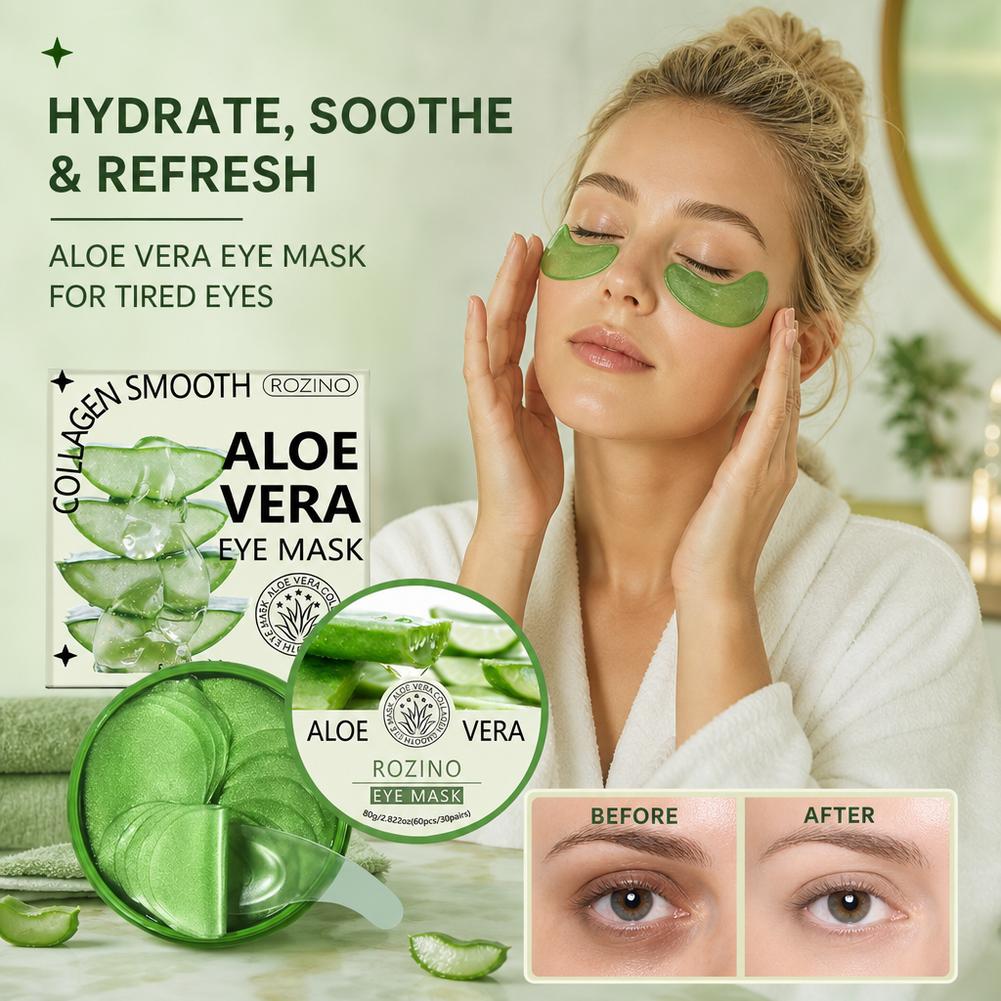 60pcs Aloe Vera Collagen Eye M - Sheet Mask Collagen recension och pris