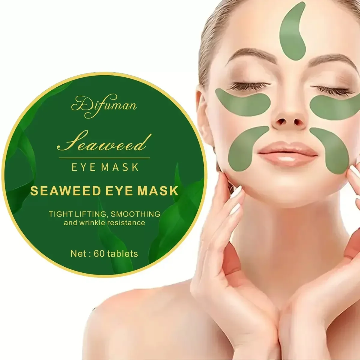 60pcs seaweed hyaluronic acid  - Sheet Mask Collagen recension och pris
