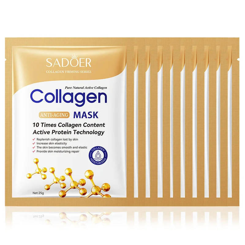 10pcs Anti-aging Collagen Face - Sheet Mask Collagen recension och pris