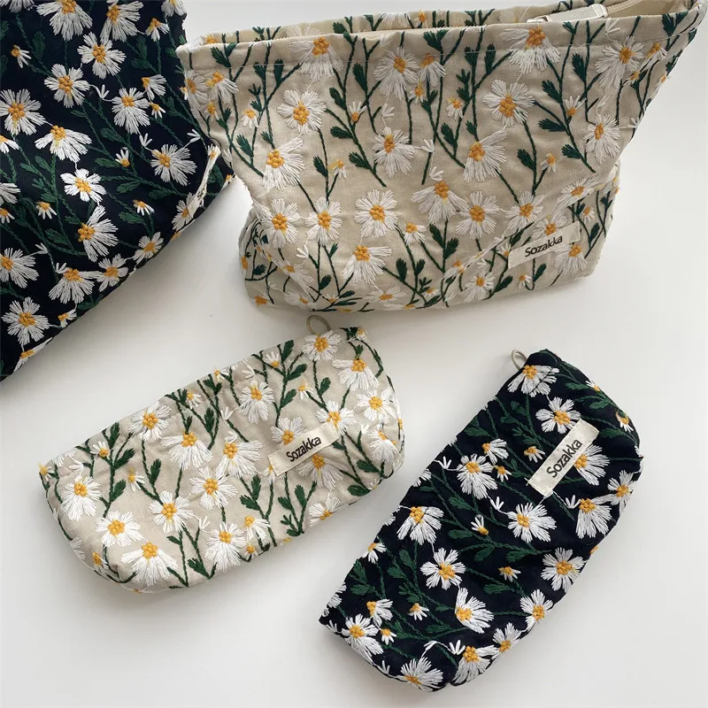Cosmetic Bag Women Floral Make - Korean Skincare Routine recension och pris