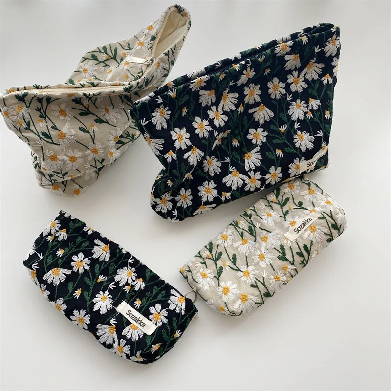 Cosmetic Bag Women Floral Make - Korean Skincare Routine recension och pris