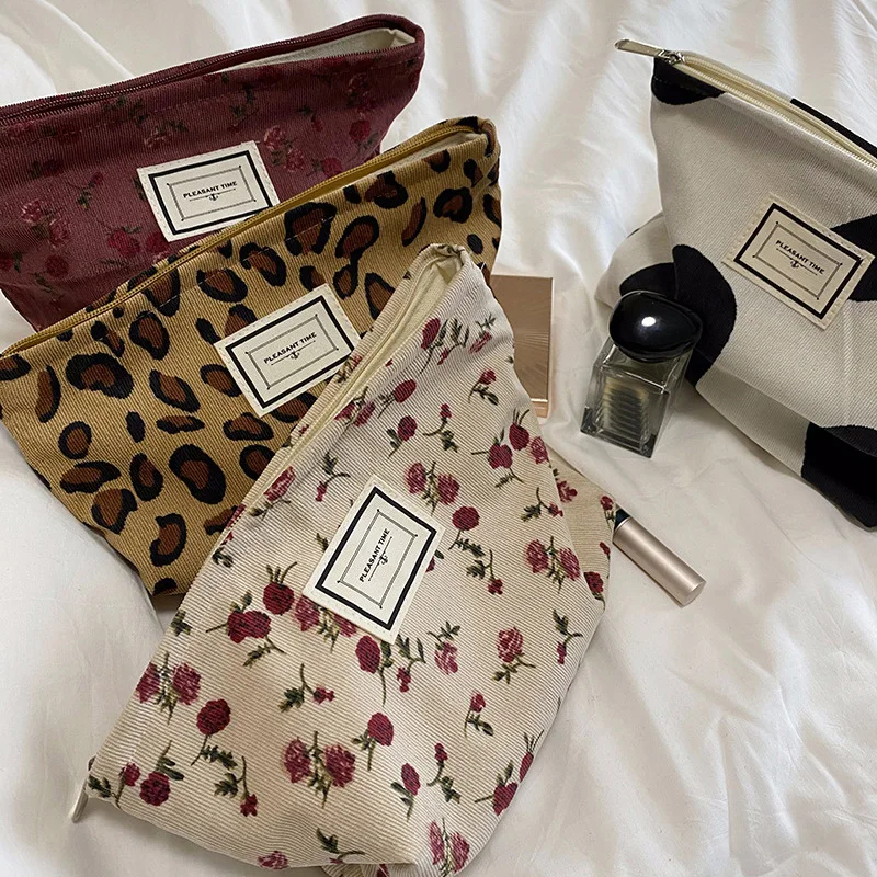 Cosmetic Bag Women Floral Make - Korean Skincare Routine recension och pris